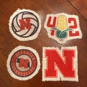 NEW Nebraska Cornhuskers Fabric Distressed Patches
